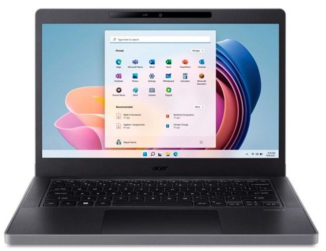 Acer Acer TravelMate B5 TMB514-31 Notebook Laptop 14" - Intel Core i3-N305 1.8GHz - 8GB - 256GB - Shale Black - 14 Inch - Very Good - Standard Battery