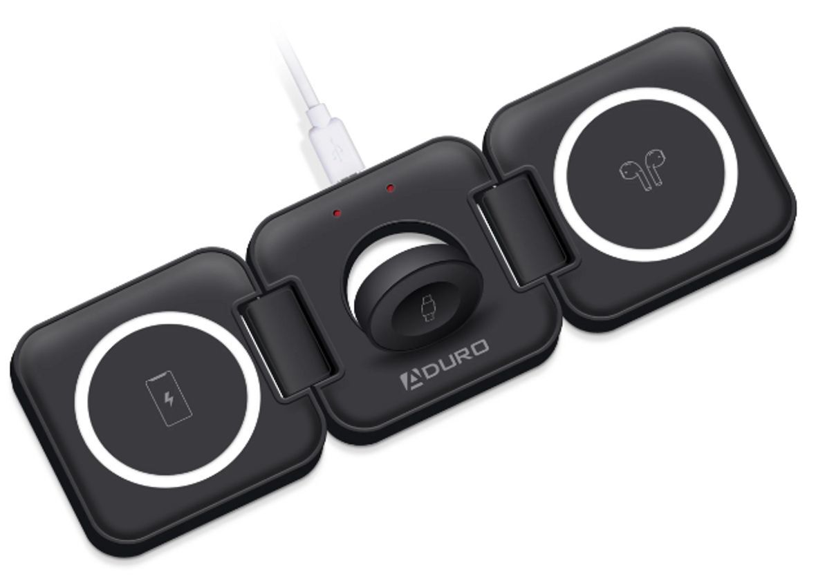 Refurbished Aduro PowerUp Trinity 3-IN-1 Wireless Charging for Apple product - Reebelo US