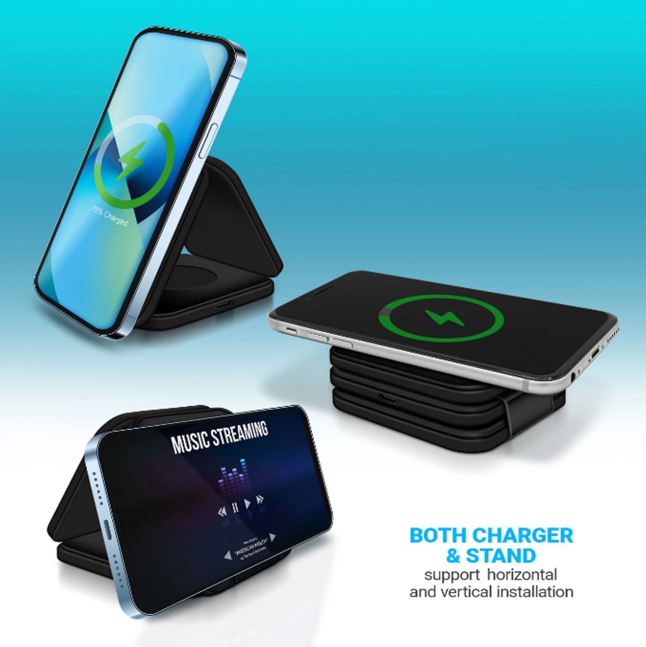 Refurbished Aduro PowerUp Trinity 3-IN-1 Wireless Charging for Apple product - Reebelo US