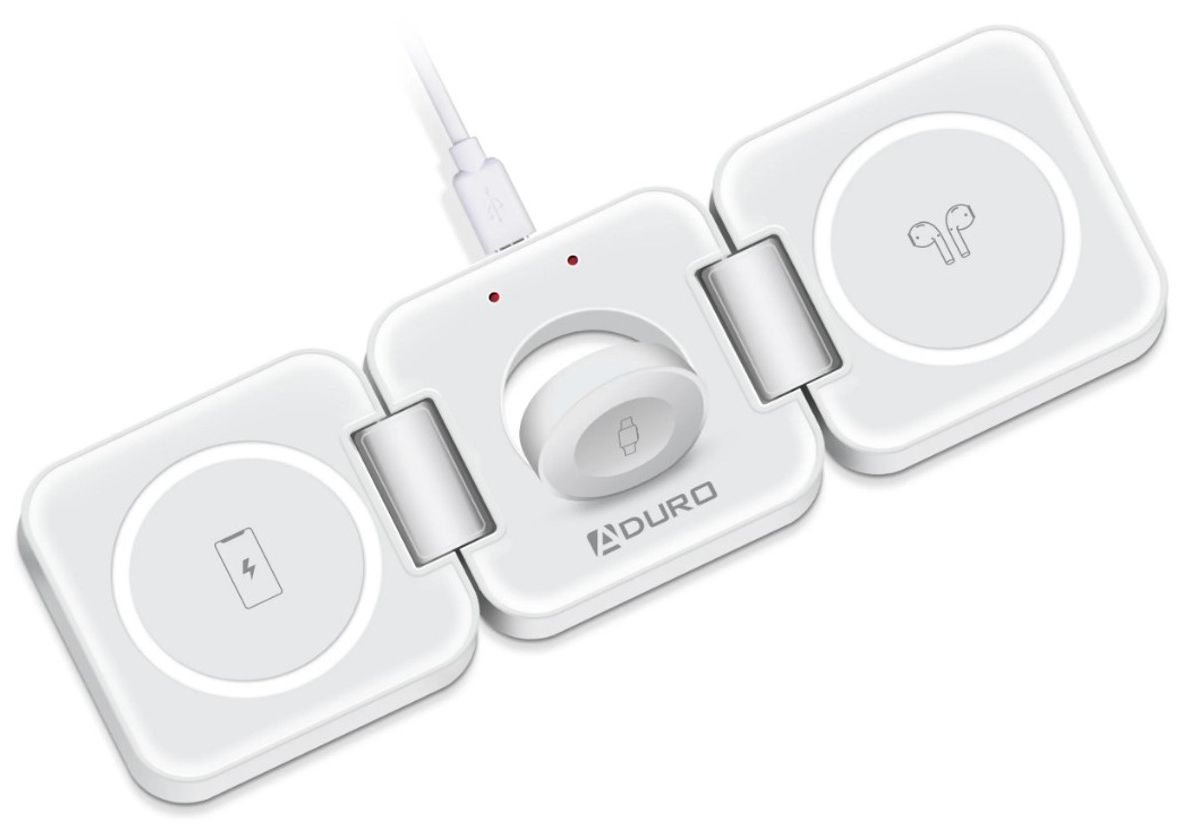 Refurbished Aduro PowerUp Trinity 3-IN-1 Wireless Charging for Apple product - Reebelo US