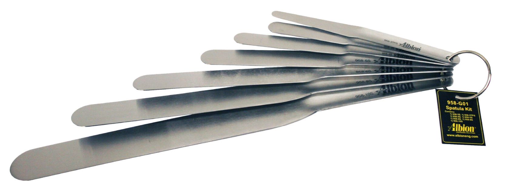 Refurbished Albion Engineering 958-G01 Streamline Caulk Spatula Set (Pack of 7) - Reebelo US