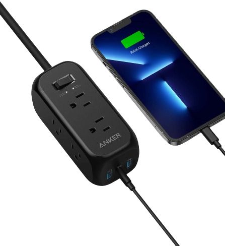Refurbished Anker 332 USB-C Power Strip 6 Outlets 5ft | A9169 - Reebelo US