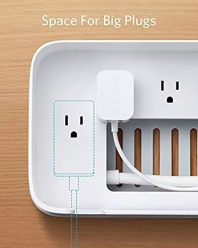 Refurbished Anker Cable Management Box Power Strip 6Ft. (5x AC & 3x USB) (A9164) - Reebelo US
