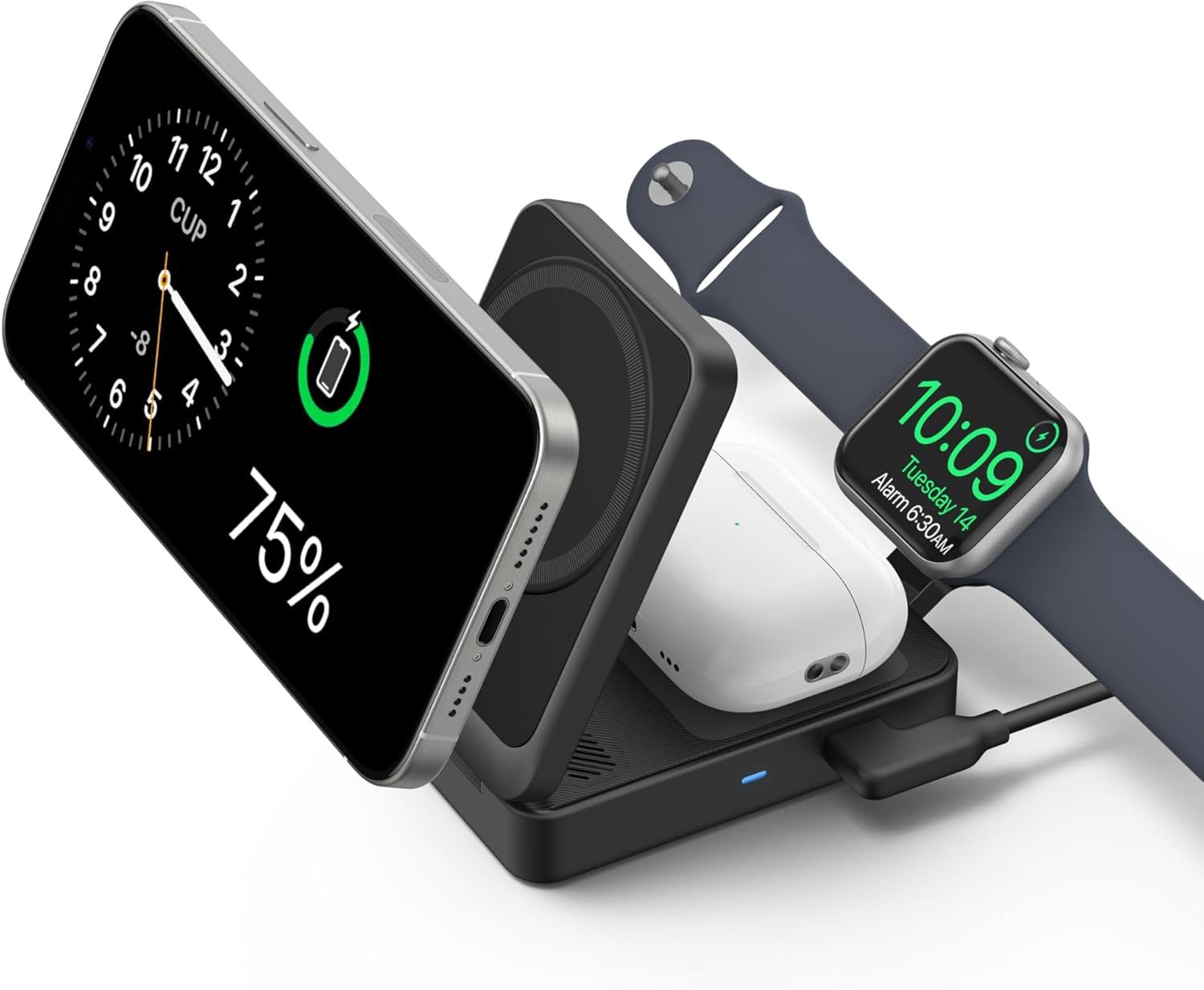 Refurbished Anker MagGo 3-in-1 Wireless Charging Station - Reebelo US