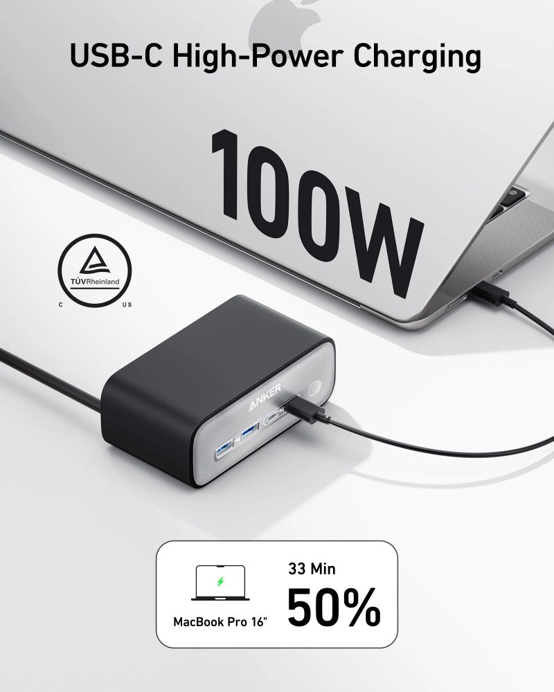 Refurbished Anker Charging Station 7-in-1 (100W) 5ft | A91C4 - Reebelo US