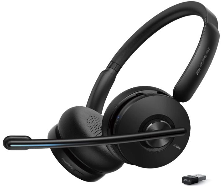 Anker PowerConf H500 Bluetooth Dual-Ear Headset with Microphone - Black