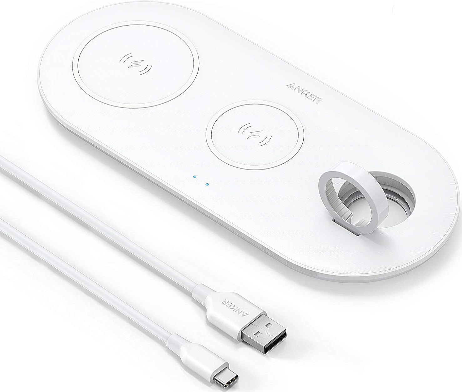 Anker PowerWave 3-in-1 Station with Watch Charging Holder - White