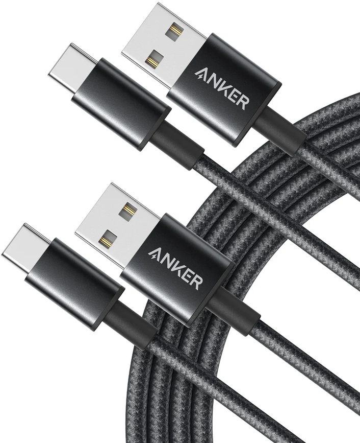 Refurbished Anker Premium Nylon USB-C to USB-A Cable (2-Pack)  - Reebelo US