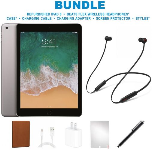 iPad 6 (2018) Beats Flex BUNDLE SET - 32GB - WiFi - Space Grey