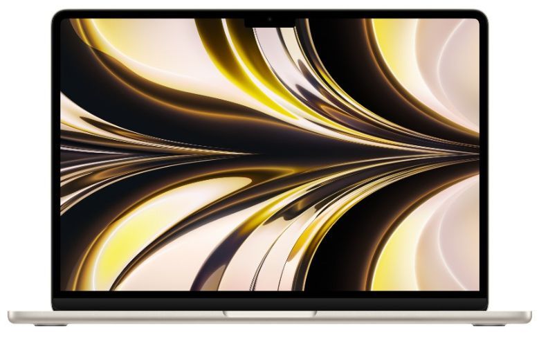 Apple MacBook Air (2022) 13.6-inch - Apple M2 Chip: 8-Core CPU/8-Core GPU - 8GB - SSD 2TB - Starlight - Good - Standard Battery