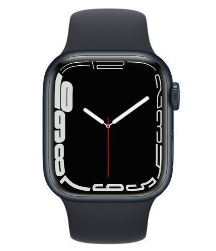 Apple Watch Series 7 (GPS) - 32GB - 41mm - Midnight Aluminum Case with Midnight Rubber Sport Band