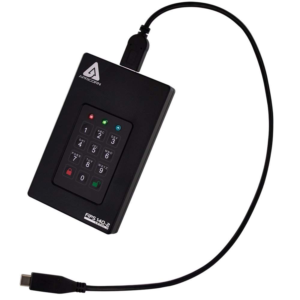 Refurbished Apricorn Aegis Fortress 2TB External Hard Drive - Reebelo US
