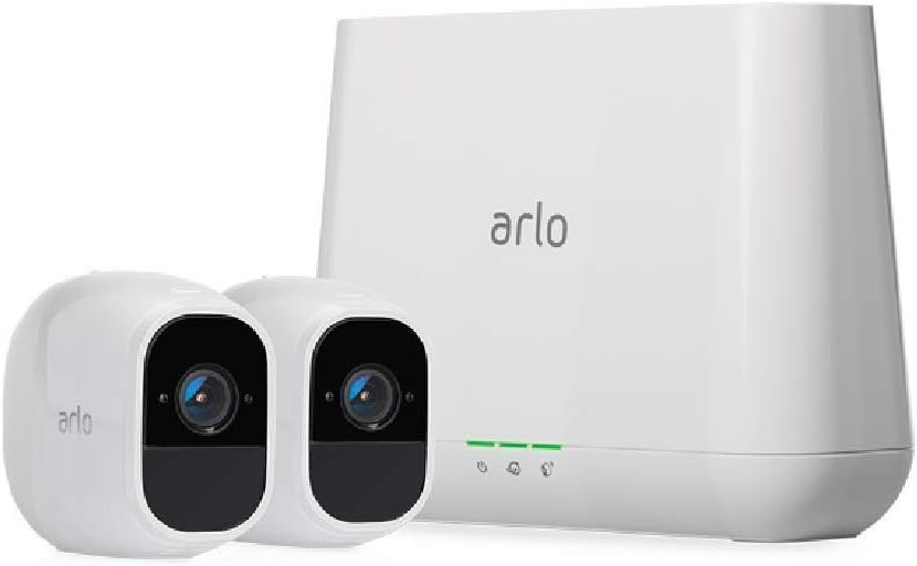 Arlo Pro 2 2-Camera Indoor/Outdoor Wireless 1080p Security Camera System - White