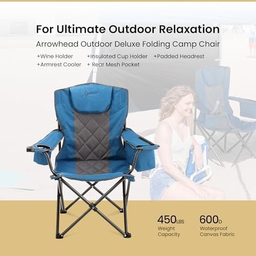 Refurbished Arrowhead Outdoor Portable Folding Camping Quad Chair  - Reebelo US