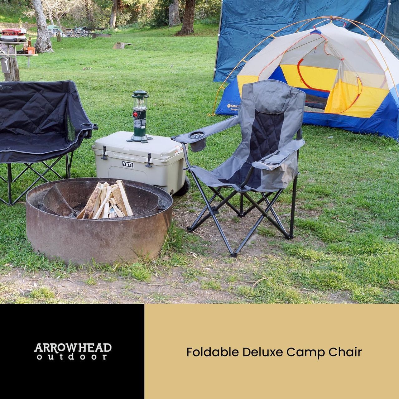 Refurbished Arrowhead Outdoor Portable Folding Camping Quad Chair  - Reebelo US