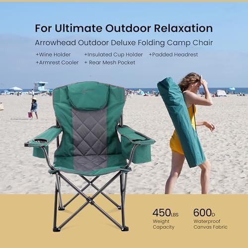 Refurbished Arrowhead Outdoor Portable Folding Camping Quad Chair  - Reebelo US