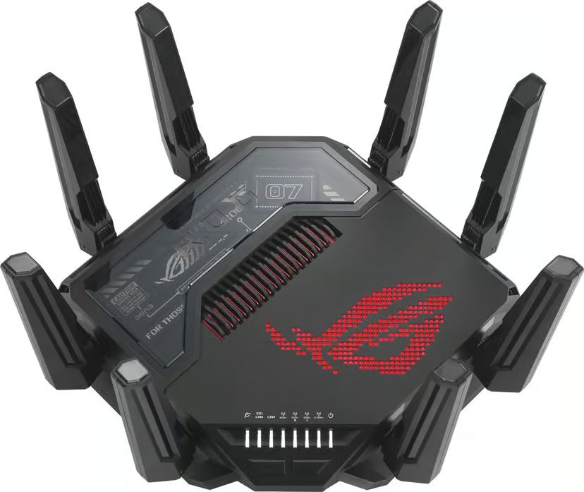 Refurbished ASUS ROG Rapture GT-BE98 Pro First Quad-Band WiFi 7 Gaming Router - Reebelo US