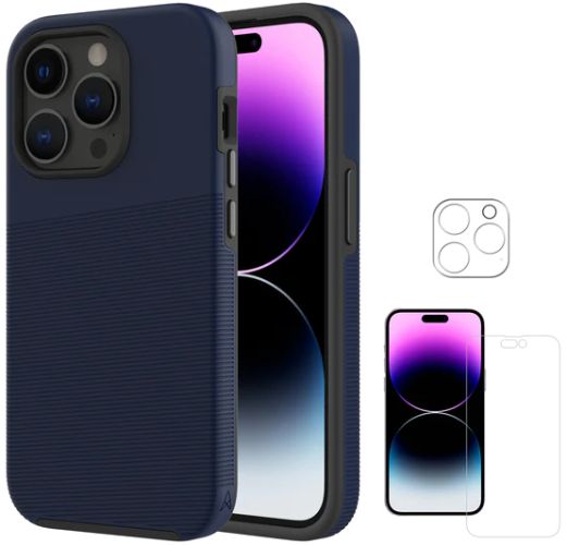 Axessorize PROTech Plus & ARMORGlass 360 Pack Phone Case for Apple iPhone 14 Pro