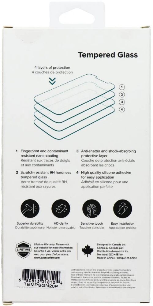 Axessorize Tempered Glass Screen Protector for Samsung Galaxy Note 20 Ultra - Reebelo US
