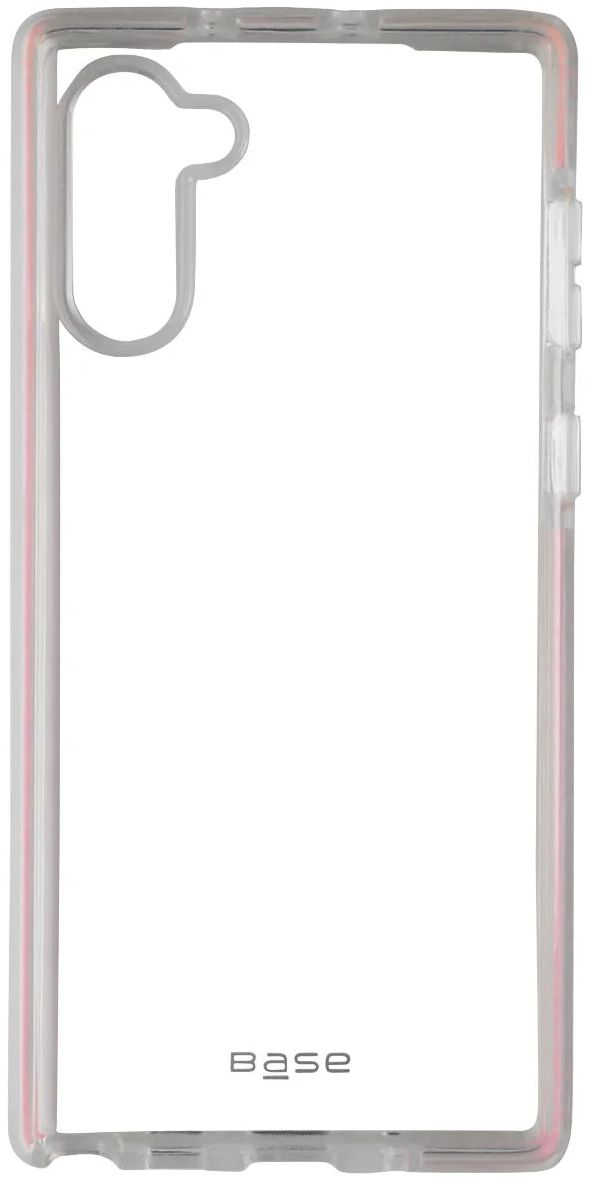 Base Border Line Series Gel Phone Case for Galaxy Note10 - Clear/Pink