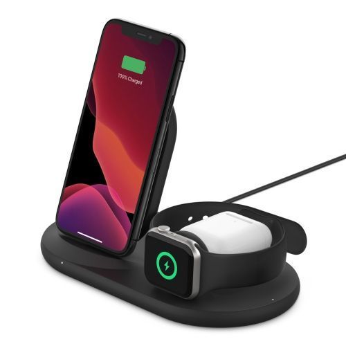 Refurbished Belkin BoostCharge 3 in 1 Wireless Charger for Apple Devices - Reebelo US