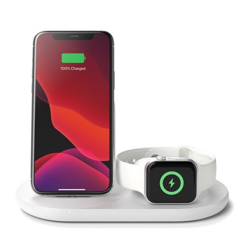 Refurbished Belkin BoostCharge 3 in 1 Wireless Charger for Apple Devices - Reebelo US