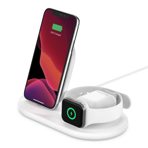 Refurbished Belkin BoostCharge 3 in 1 Wireless Charger for Apple Devices - Reebelo US