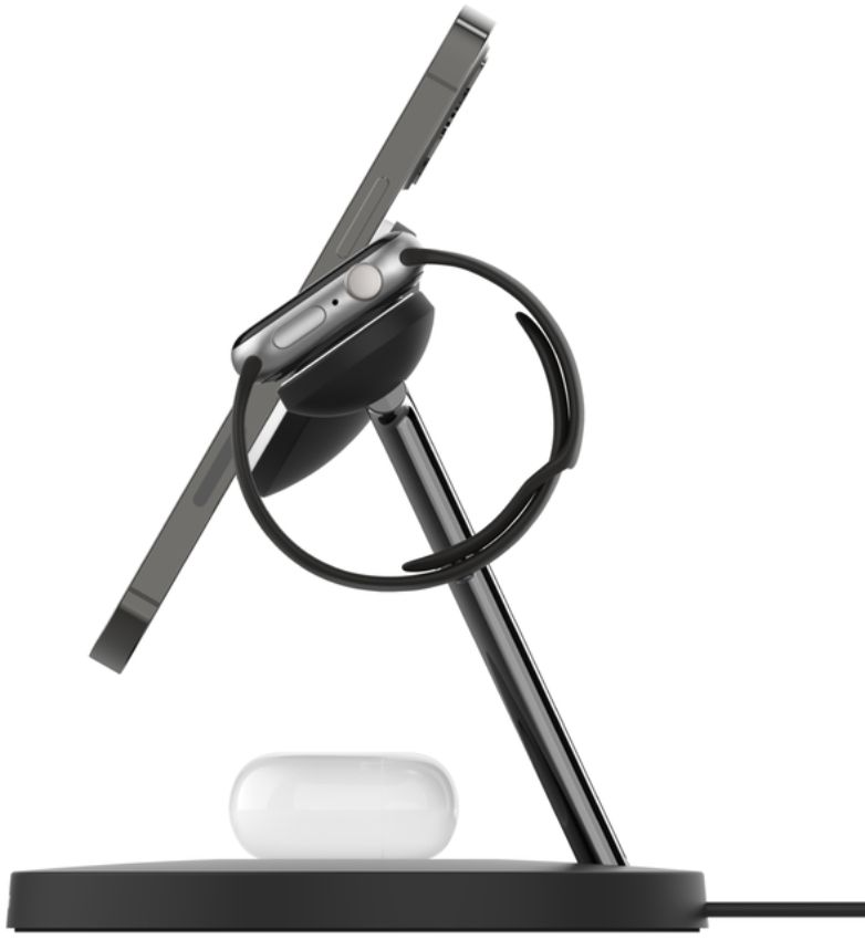 Refurbished Belkin BoostCharge 3-in-1 Wireless Charger with MagSafe 15W - Reebelo US