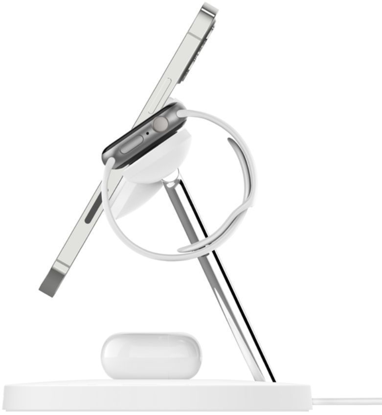 Refurbished Belkin BoostCharge 3-in-1 Wireless Charger with MagSafe 15W - Reebelo US