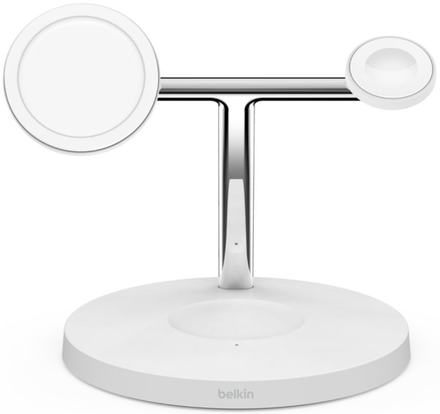 Refurbished Belkin BoostCharge 3-in-1 Wireless Charger with MagSafe 15W - Reebelo US