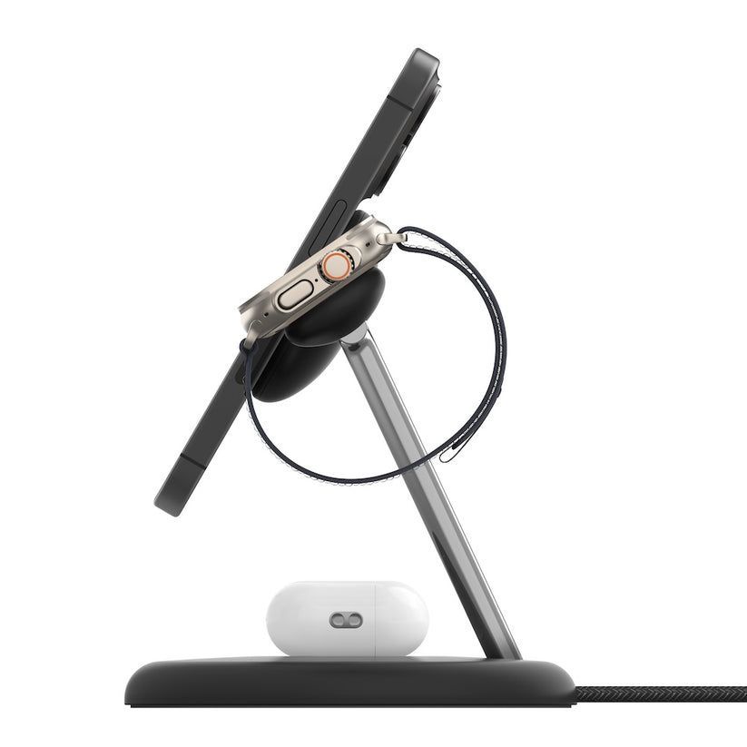 Refurbished Belkin BoostCharge Pro 3-in-1 Magnetic 15W Charging Stand  - Reebelo US