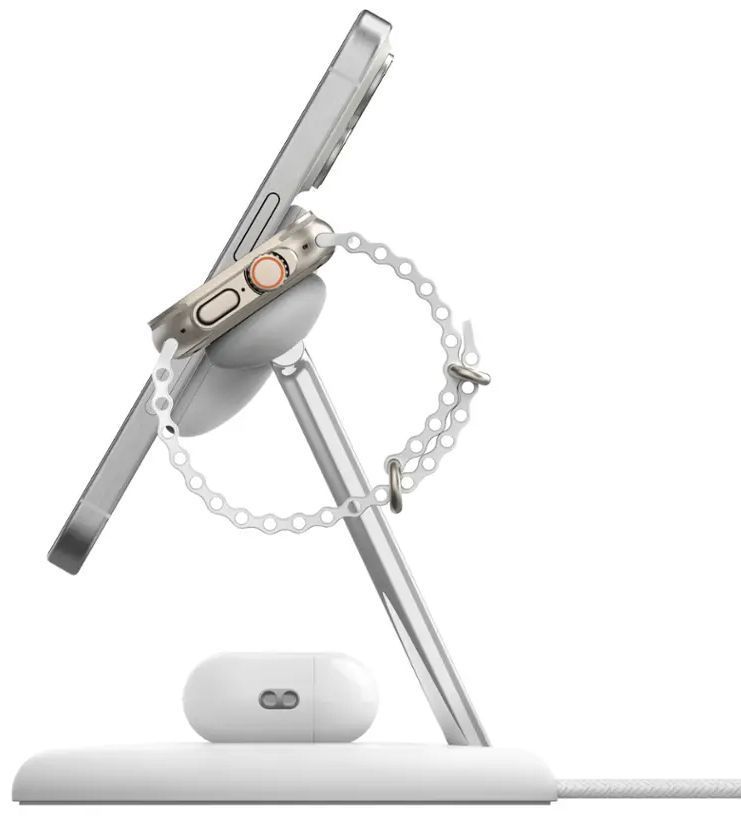 Refurbished Belkin BoostCharge Pro 3-in-1 Magnetic 15W Charging Stand  - Reebelo US
