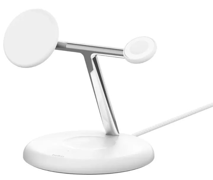 Refurbished Belkin BoostCharge Pro 3-in-1 Magnetic 15W Charging Stand  - Reebelo US
