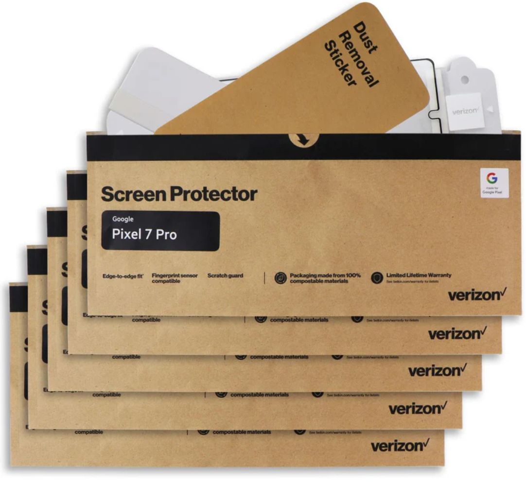 Belkin Verizon ScreenForce Pro Screen Protector for Google Pixel 7 Pro (5-Pack) - Clear