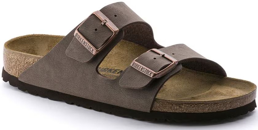 Birkenstock Arizona Birko-Flor Nubuk Unisex Sandals - 8 - Mocca