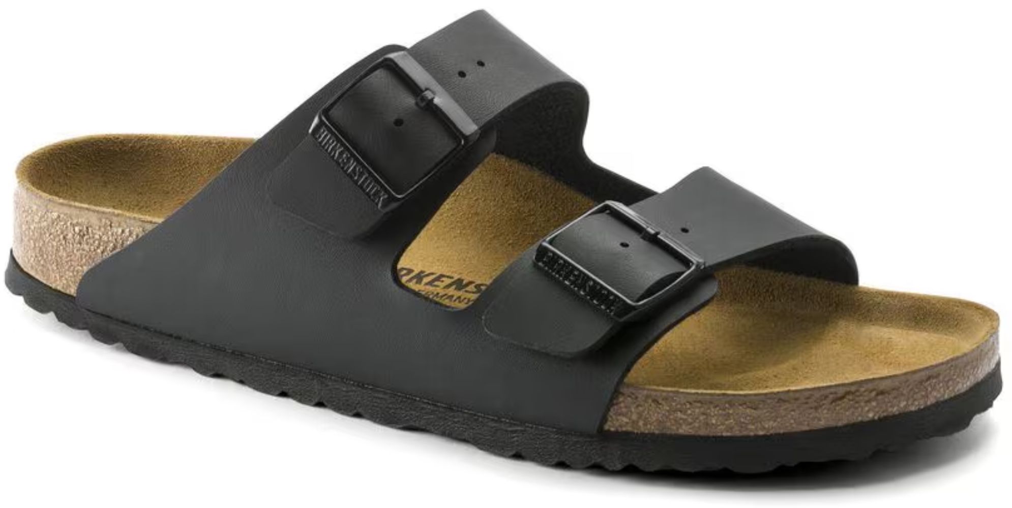 Birkenstock Arizona Birko-Flor Regular Fit Unisex Sandals - 10 - Black