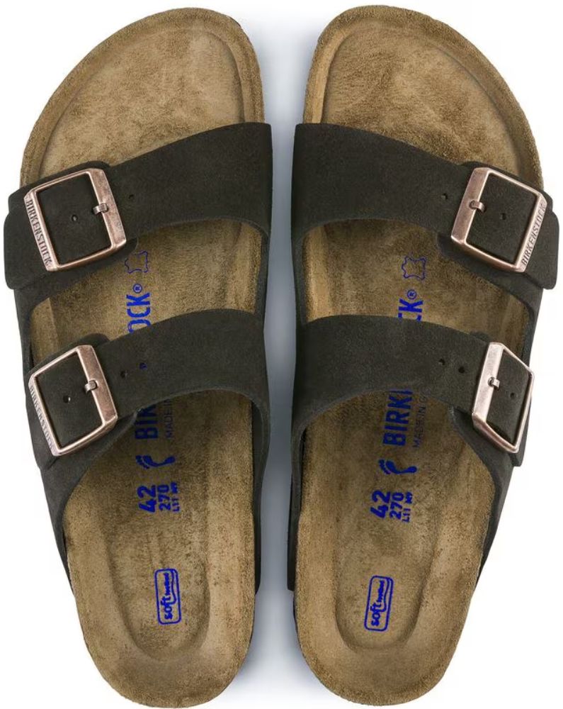 Refurbished Birkenstock Arizona Soft Footbed Suede Leather Regular Fit Unisex Sandals - Reebelo US