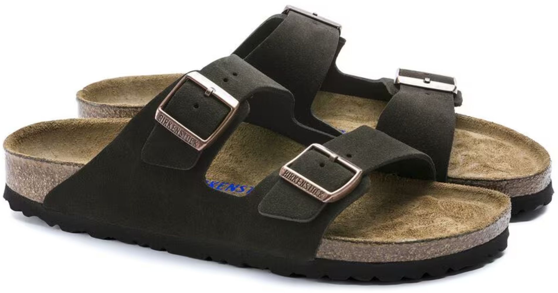 Refurbished Birkenstock Arizona Soft Footbed Suede Leather Regular Fit Unisex Sandals - Reebelo US
