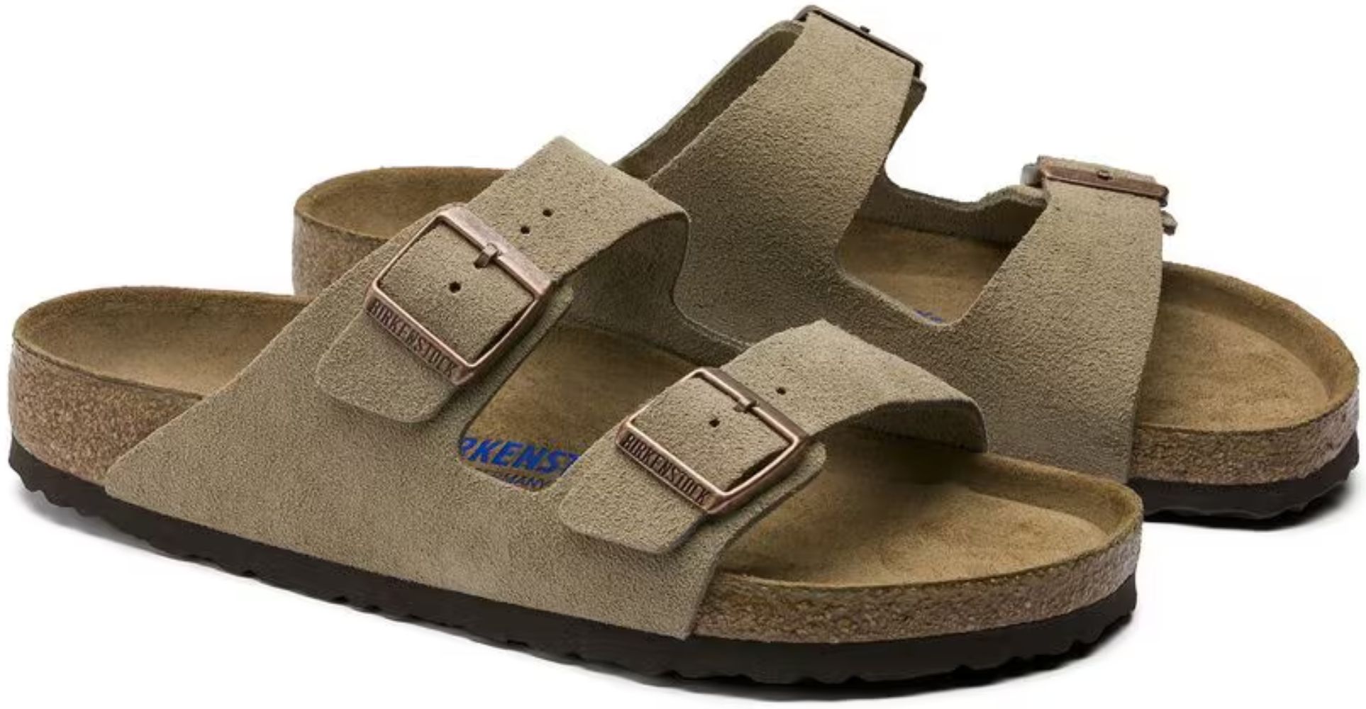 Refurbished Birkenstock Arizona Soft Footbed Suede Leather Regular Fit Unisex Sandals - Reebelo US