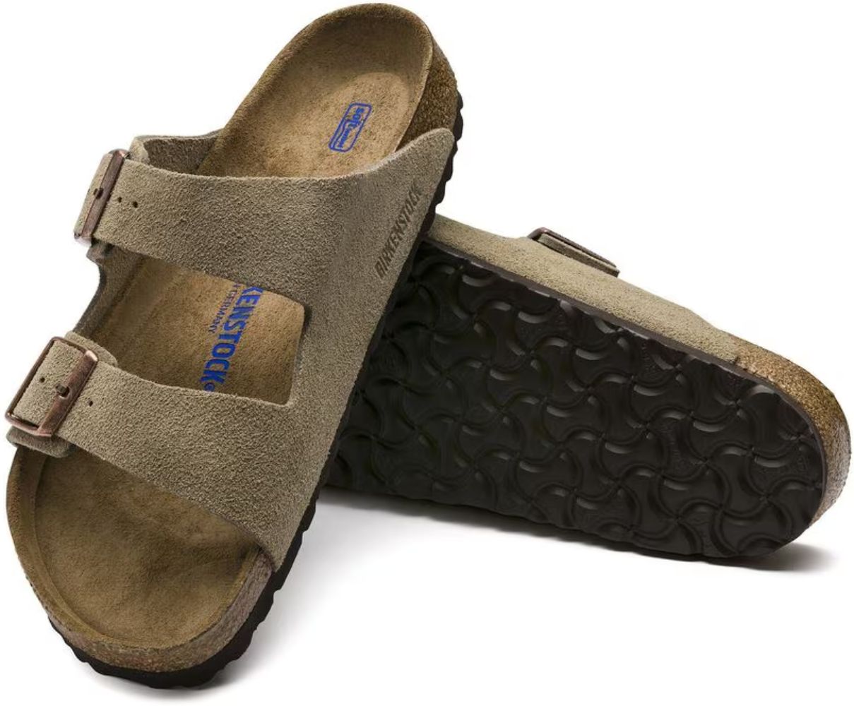 Refurbished Birkenstock Arizona Soft Footbed Suede Leather Regular Fit Unisex Sandals - Reebelo US
