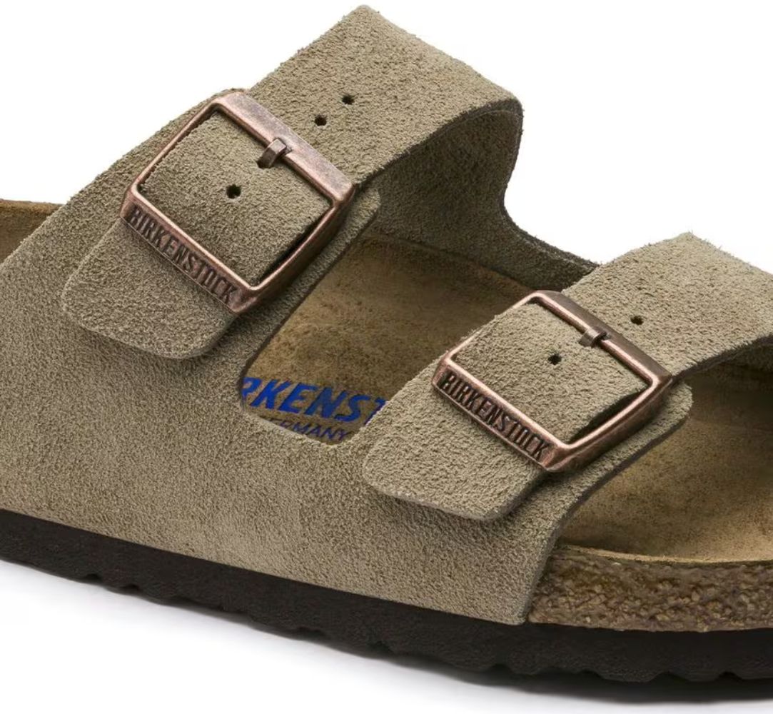 Refurbished Birkenstock Arizona Soft Footbed Suede Leather Regular Fit Unisex Sandals - Reebelo US