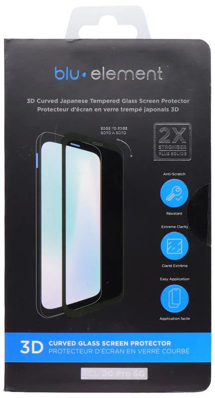 Blu Element 3D Curved Glass Screen Protector for TCL 20 Pro 5G - Reebelo US