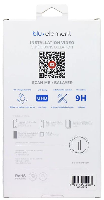 Blu Element 9H Tempered Glass Screen Protector for Google Pixel 7a - Reebelo US