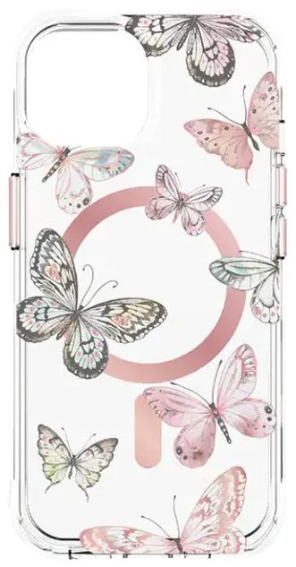 Body Glove Karma Phone Case with MagSafe for iPhone 15/14/13 - Pink Butterflies