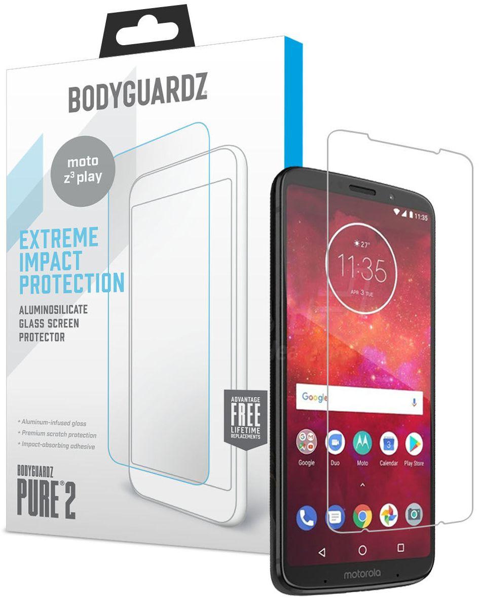 BodyGuardz Pure 2 Glass Screen Protector for Moto Z3 Play