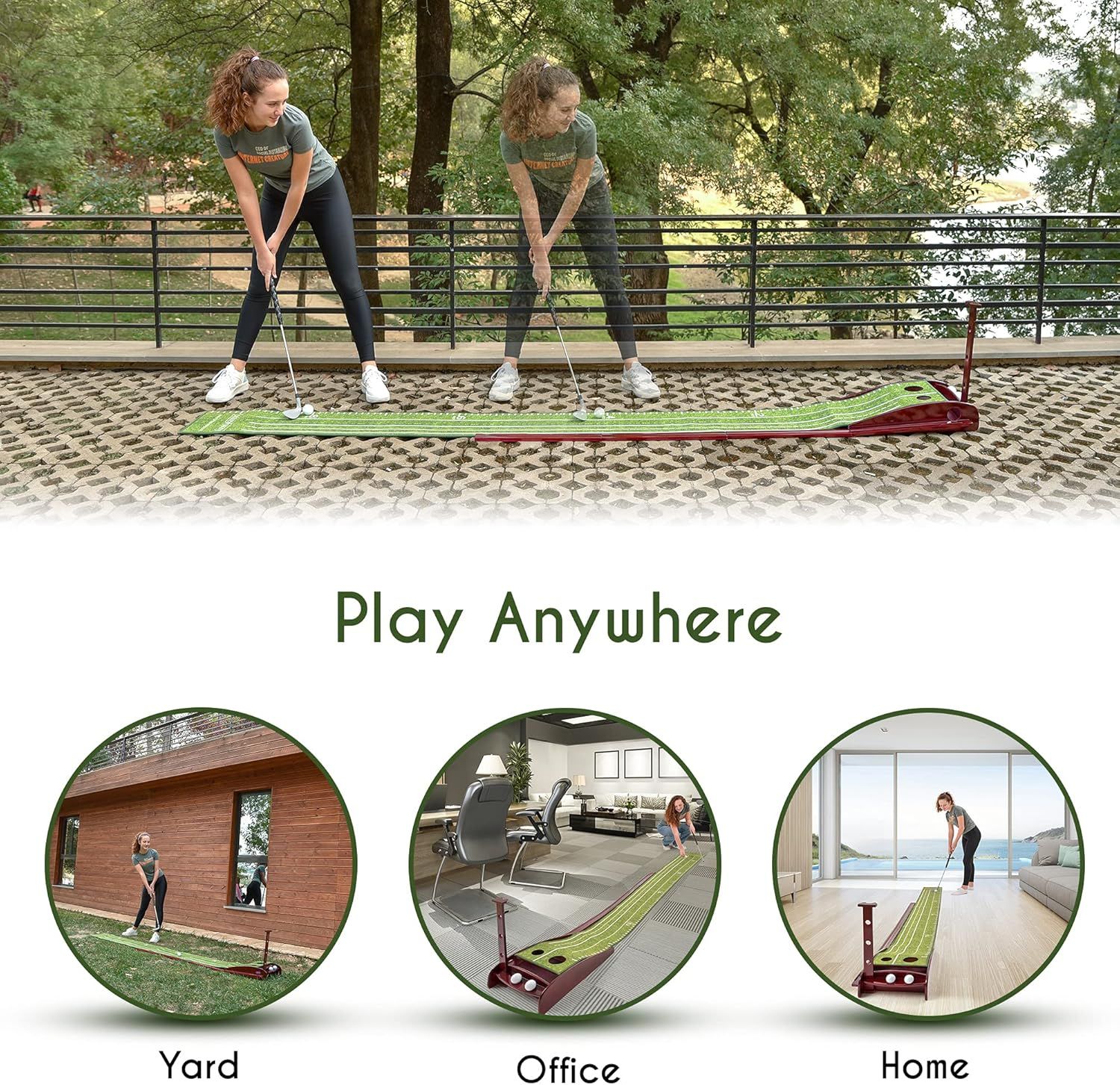 Refurbished Britenway Golf Putting Indoor & Outdoor Green Mat - Reebelo US