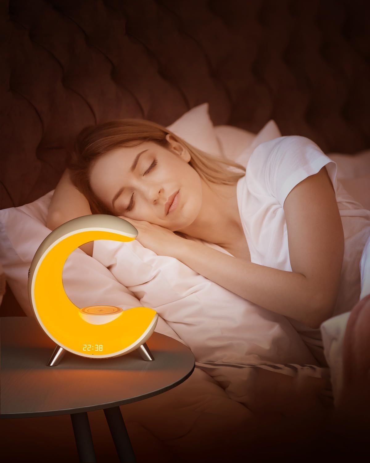 Refurbished Burlan Multifunctional Bluetooth Speaker with Table Lamp - Reebelo US