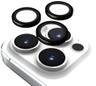Case-Mate Aluminum Ring Camera Lens Protector Black for iPhone 15 Pro/ 15 Pro Max - Black/Clear