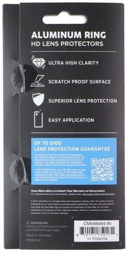 Case-Mate Aluminum Ring HD Camera Lens Protector for iPhone 16e - Reebelo US