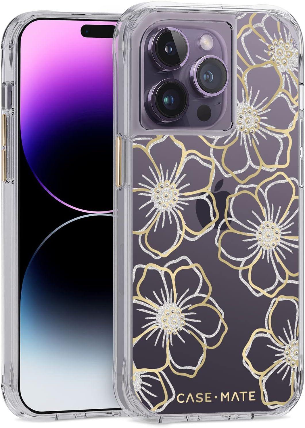 Case-Mate Floral Gems Phone Case for iPhone 14 Pro
